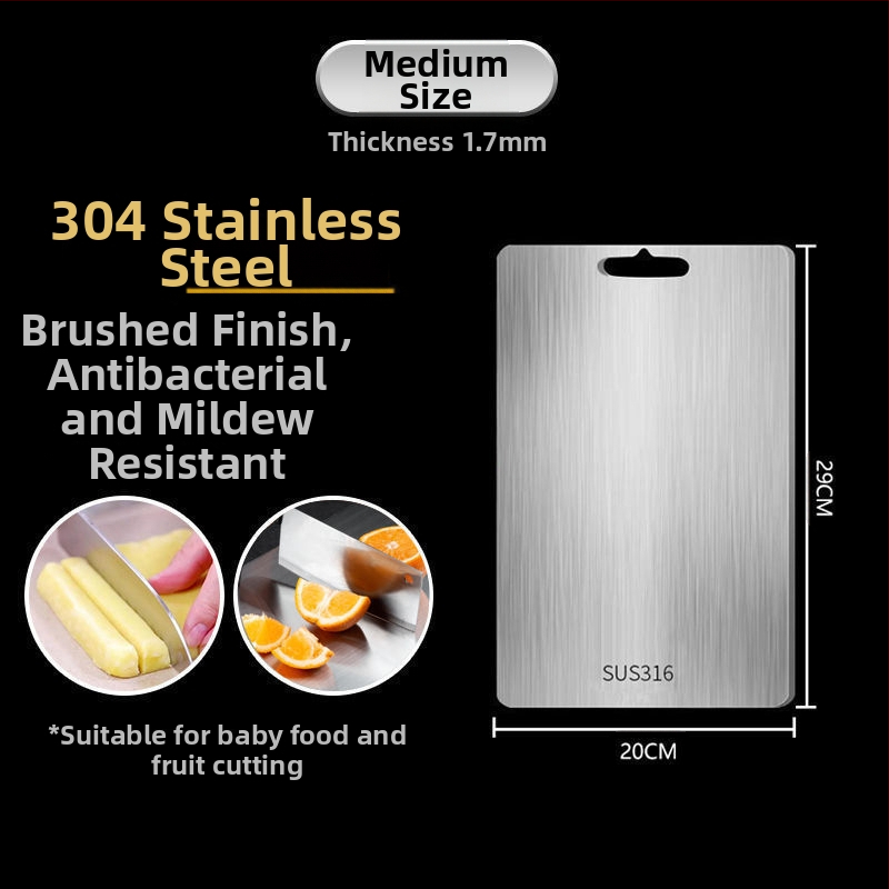 Pjaustymo lentelė, antibakterinė, atspari pelėsiui, buitinė, nerūdijančio plieno, vaisių pjaustymo lentelė, virtuvės pjaustymo lentelė, daržovių pjaustymas, lipni lenta, kočiojimo lėkštė iš nerūdijančio plieno