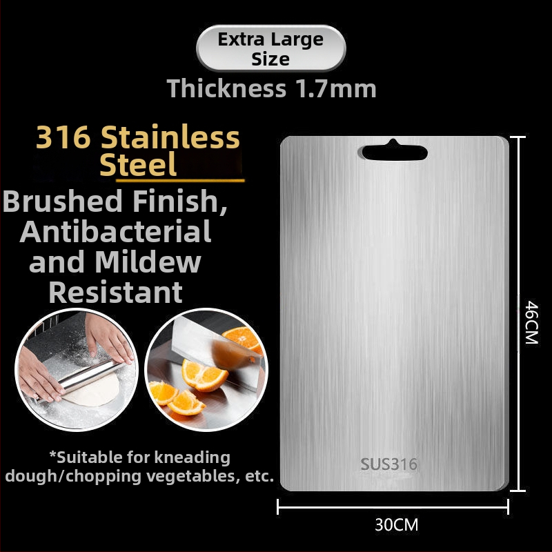 Pjaustymo lentelė, antibakterinė, atspari pelėsiui, buitinė, nerūdijančio plieno, vaisių pjaustymo lentelė, virtuvės pjaustymo lentelė, daržovių pjaustymas, lipni lenta, kočiojimo lėkštė iš nerūdijančio plieno