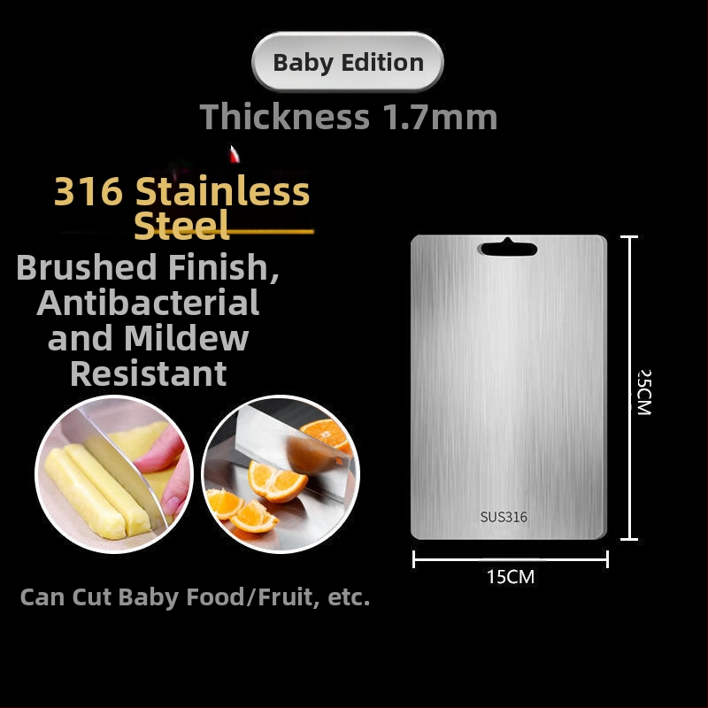 Pjaustymo lentelė, antibakterinė, atspari pelėsiui, buitinė, nerūdijančio plieno, vaisių pjaustymo lentelė, virtuvės pjaustymo lentelė, daržovių pjaustymas, lipni lenta, kočiojimo lėkštė iš nerūdijančio plieno