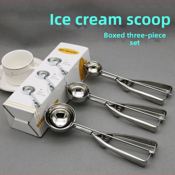 „Amazon“ naujo stiliaus šaukštas, sutirštintas nerūdijančio plieno ledų šaukštas, ledų matavimo šaukštas, vaisių rutuliukų kastuvas, tarpvalstybinis ledų šaukštas