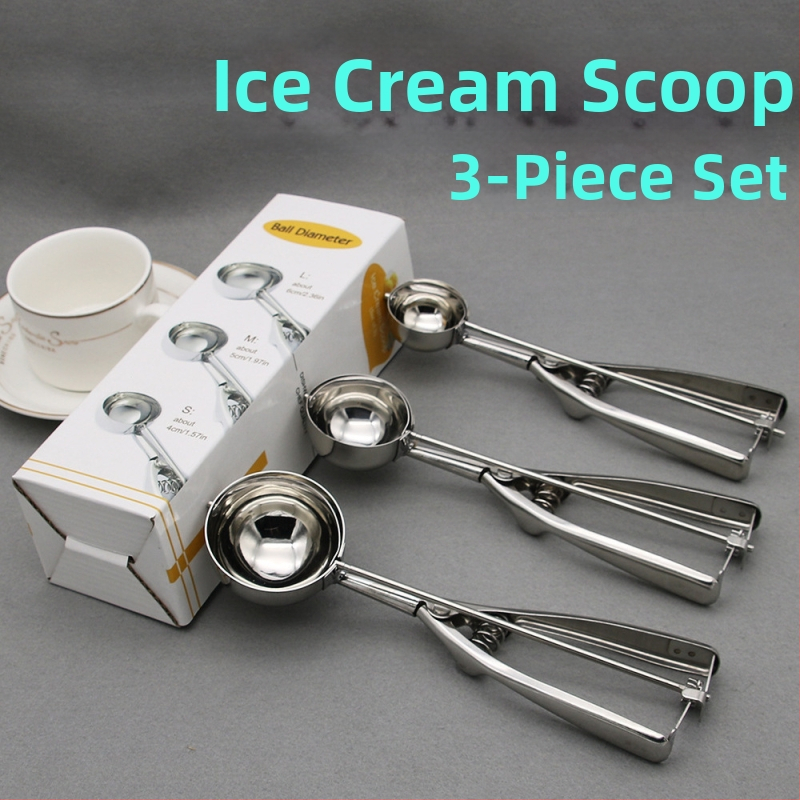 „Amazon“ naujo stiliaus šaukštas, sutirštintas nerūdijančio plieno ledų šaukštas, ledų matavimo šaukštas, vaisių rutuliukų kastuvas, tarpvalstybinis ledų šaukštas