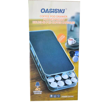 Oasiswj Nescafe kohvikapslite hoiuriiul 40 Nespresso väikese teekoti hoiukarp kohvimasina alus