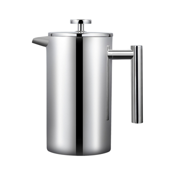 Viduje ir išorėje 304 preso dvigubas nerūdijančio plieno kavos virimo aparatas su izoliacija arbatos virimo aparatas prancūziško preso kavos virimo aparatas iš nerūdijančio plieno