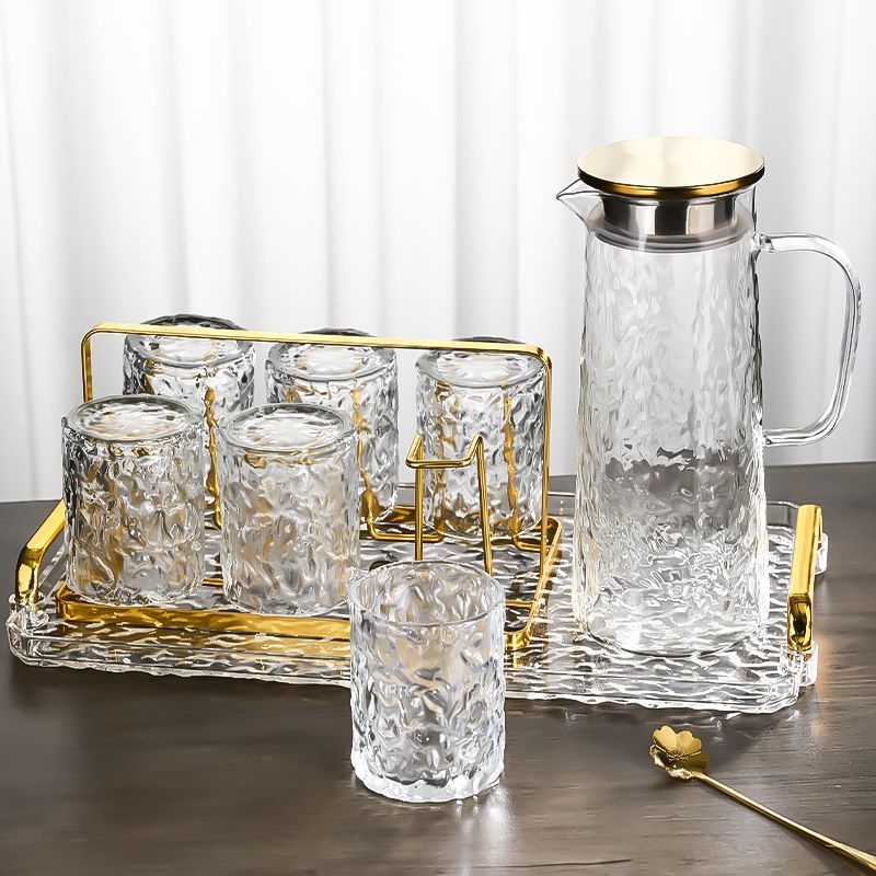 Σύγχρονο ιαπωνικό ελαφρύ πολυτελές γυάλινο βραστήρα κρύου νερού μεγάλης χωρητικότητας, διαφανές, ανθεκτικό σε υψηλές θερμοκρασίες κοστούμι για οικιακή χρήση