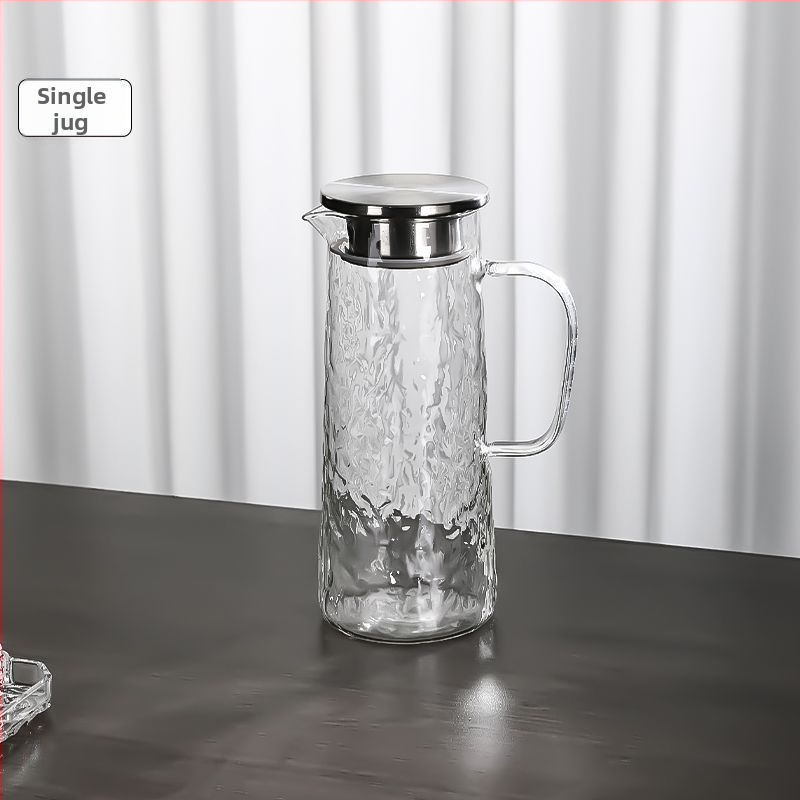 Modernus japoniško stiliaus lengvas prabangus didelės talpos skaidraus stiklo šalto vandens virdulys, atsparus aukštai temperatūrai, tinka namams