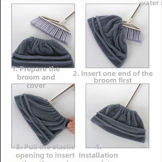 Калъф за метла от коралов филц, сгъстяващ се, супер абсорбиращ моп, еднокомпонентен, многофункционален, резервен калъф за моп за мокро и сухо моп