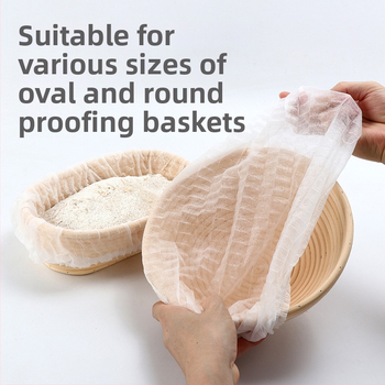 Μίας χρήσης μη υφασμένο κάλυμμα υφάσματος καλαθιού ζύμωσης Αντικολλητικό κάλυμμα ζύμης ευρωπαϊκού ψωμιού Εργαλεία οικιακής ψησίματος Κάλυμμα υφάσματος καλαθιού από μπαμπού