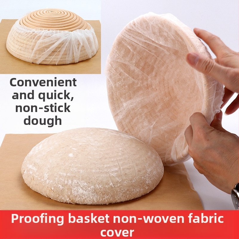 Vienkartinis neaustinis fermentacijos krepšelio audinio užvalkalas, nelimpantis tešlos, europietiškos duonos, namų kepimo įrankiai, rotango krepšelio audinio užvalkalas