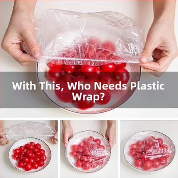 Plastikinė plėvelė, apsauganti nuo musių, vienkartinis buitinio šaldytuvo maisto likučių šviežumą išsaugantis dangtelis, universali plastikinė plėvelė, dubenėlio dangtelis, dubenėlio dangtelis