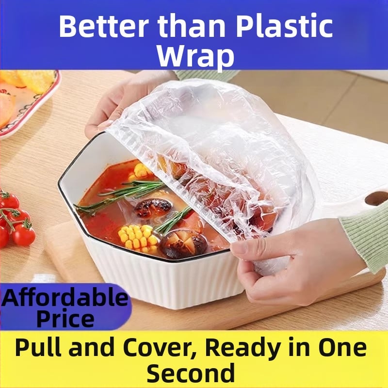 Plastmasas plēves pārsegs, muša necaurlaidīgs, vienreizlietojams mājsaimniecības ledusskapja pārpalikumu svaiguma saglabāšanas pārsegs, universāls plastmasas plēves pārsegs, bļodas pārsegs, bļodas pārsegs
