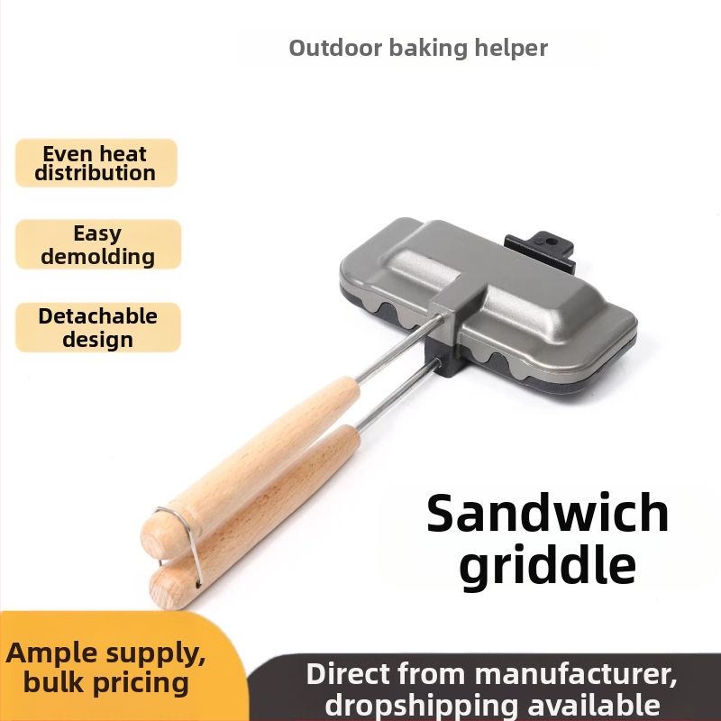 Tehase otsetarne võileivaküpsetuspanni klamber, mittenakkuva kattega leib-röstsaia vorm, võileiva kahepoolne küpsetuspann, alumiiniumsulamist