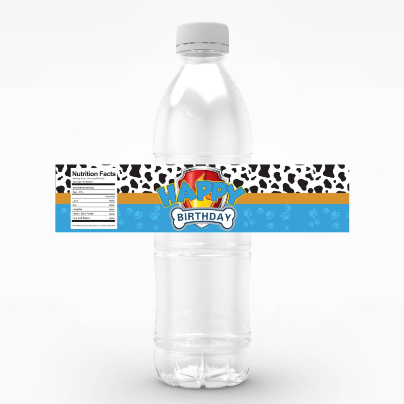 Käpapatrulli sünnipäevaks mõeldud veepudeli kleebised Amazoni sünnipäevapeo kogunemine Käpapatrull