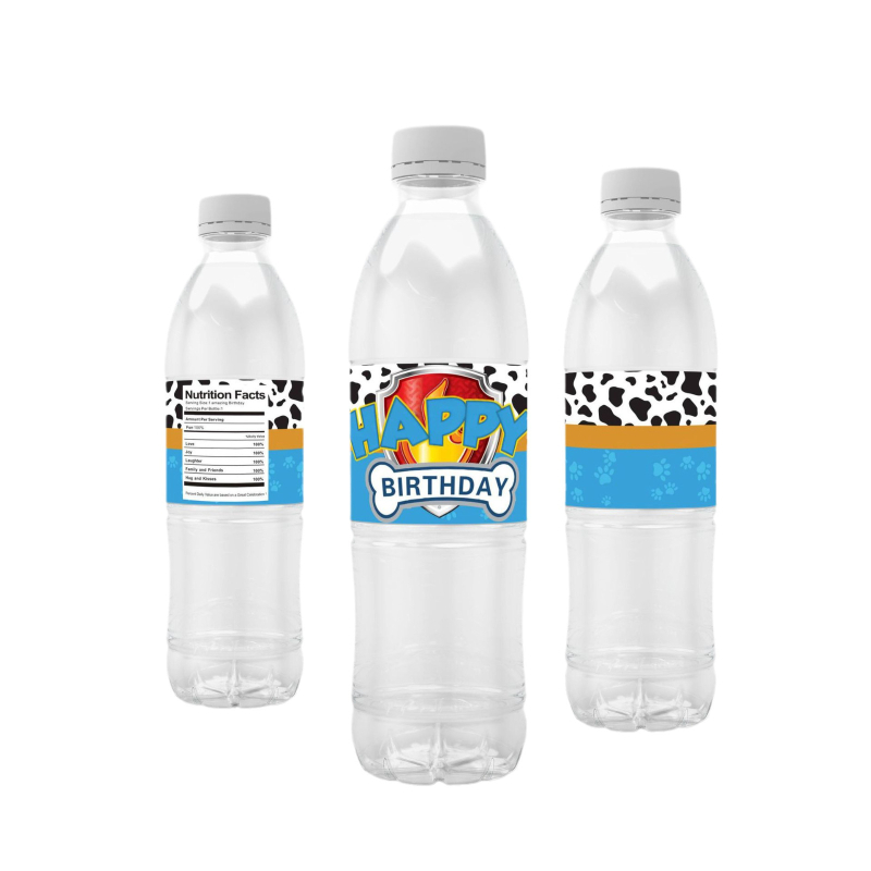 Käpapatrulli sünnipäevaks mõeldud veepudeli kleebised Amazoni sünnipäevapeo kogunemine Käpapatrull