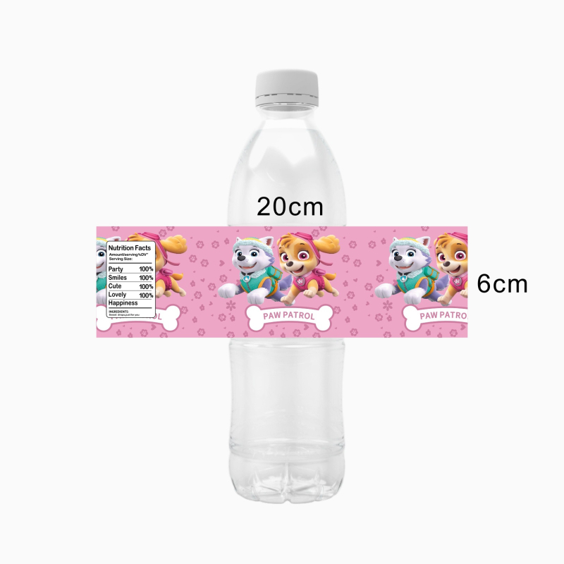 Käpapatrulli sünnipäevaks mõeldud veepudeli kleebised Amazoni sünnipäevapeo kogunemine Käpapatrull