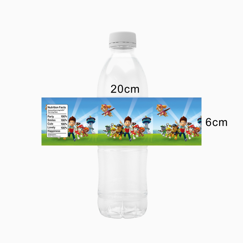 Käpapatrulli sünnipäevaks mõeldud veepudeli kleebised Amazoni sünnipäevapeo kogunemine Käpapatrull