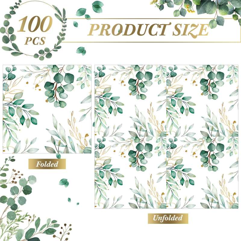 Гореща разпродажба на Amazon за еднократна употреба с евкалиптови листа и златен печат