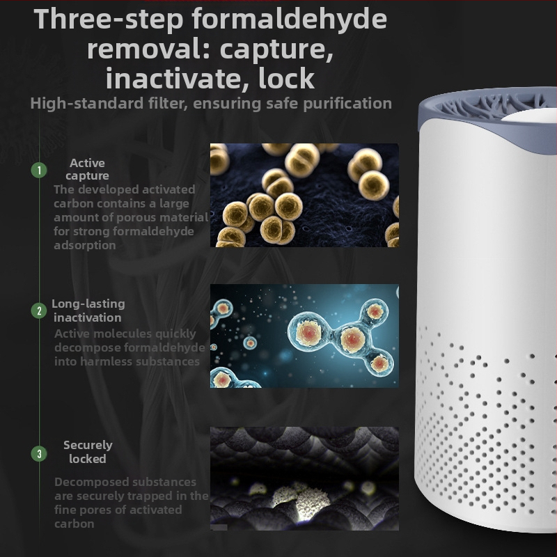 Nový čistič vzduchu pre domácnosť s aktívnym uhlím pre malé domáce spotrebiče, kancelársky stolný filter, čistička vzduchu