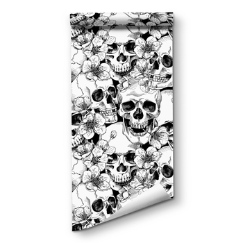 Piiriülene Halloweeni skeletiga elutoa kooritav tapeet, eemaldatav veekindel renoveeritud taimeseina kleebis