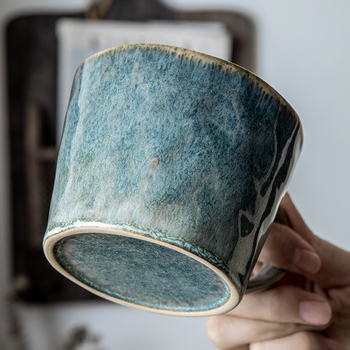 2 Κούπα Kiln Glaze Κύπελλο Ζευγαριού Ζευγάρι Κεραμικό Κύπελλο Νερού με Σχέδιο Νερού για Δώρο Πρωινού Αρχική