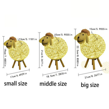 Χαριτωμένο επιτραπέζιο φωτιστικό αρνιού, κομοδίνο, υπνοδωμάτιο, σκανδιναβικό στυλ, κινούμενα σχέδια, κορίτσι, ζεστό, ρομαντικό αρνί, παιδικό δωμάτιο, κανένα