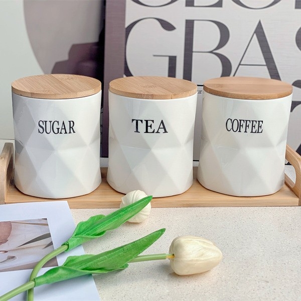 Nordic Keramické uzatvárateľné poháre Kuchynské potreby Vlhkotesné poháre na čaj a kávu Vysokohodnotné poháre na skladovanie vo veľkom do domácnosti