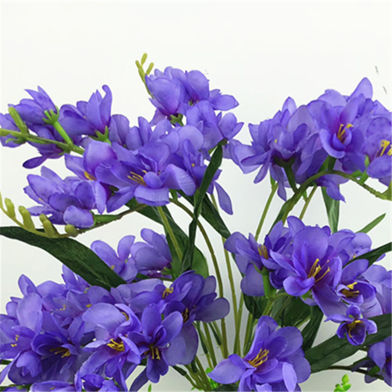 Simulēts 9 zaru Alyssum viesistabas mājas mākslīgais zieds zīda zieds dekoratīvs zieds falenopšu orhideju ziedu kompozīcijas komplekts