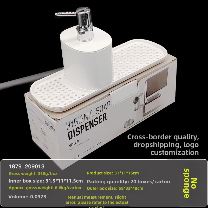 Köögi tööpinna käsitsi pressitud seebikarp roostevabast terasest kaltsuraua pesuvahendi dosaator töölaua viimistlusriiul