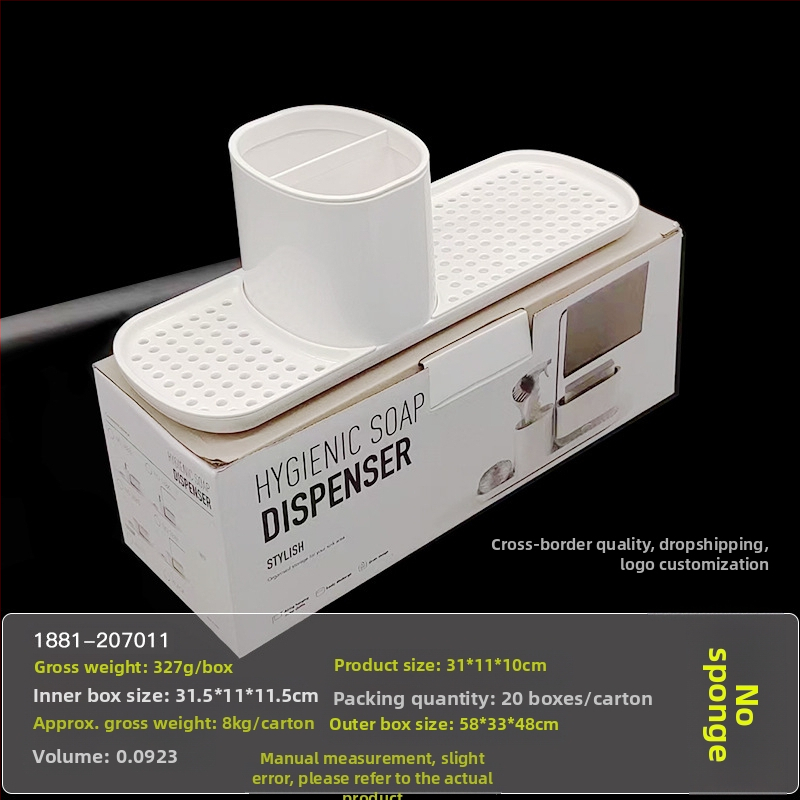 Köögi tööpinna käsitsi pressitud seebikarp roostevabast terasest kaltsuraua pesuvahendi dosaator töölaua viimistlusriiul