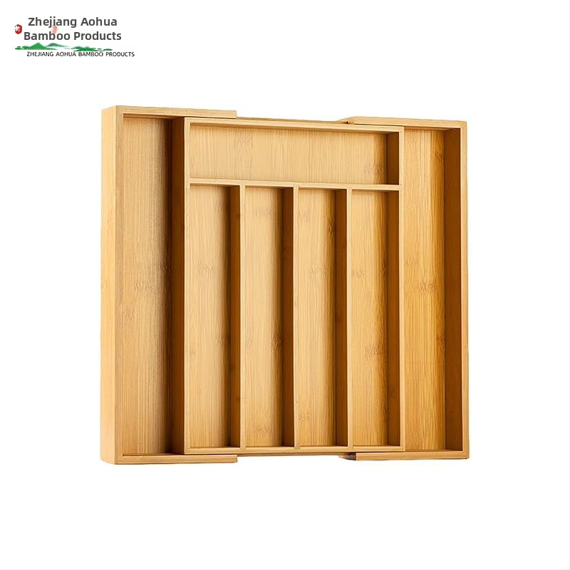Bambusz tárolódoboz asztali fiókos tároló műtárgy otthoni takarító tárolódoboz konyhai láda étkészlet doboz