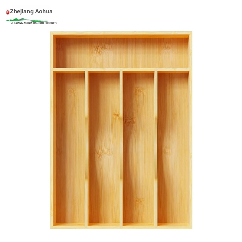 Bambusz tárolódoboz asztali fiókos tároló műtárgy otthoni takarító tárolódoboz konyhai láda étkészlet doboz