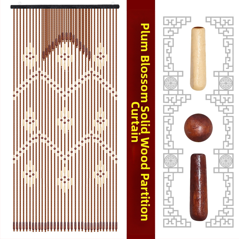 Medžio masyvo karoliukų užuolaidos durų užuolaidos nuimamos formos pertvaros užuolaidos vonios kambario miegamojo svetainės durų užuolaidos