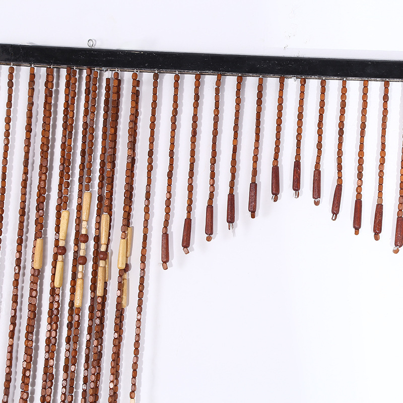 Medžio masyvo karoliukų užuolaidos durų užuolaidos nuimamos formos pertvaros užuolaidos vonios kambario miegamojo svetainės durų užuolaidos