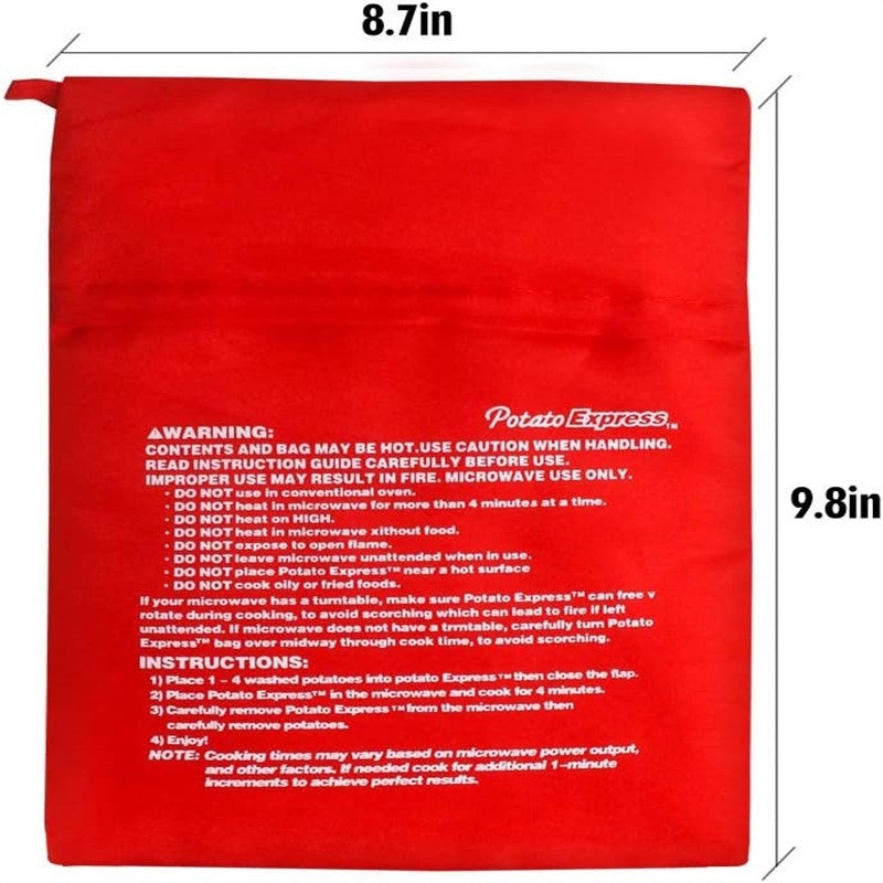 Торбичка за печени сладки картофи в микровълнова фурна, торбичка за картофи, затопляне на царевица, специална торбичка за микровълнова фурна