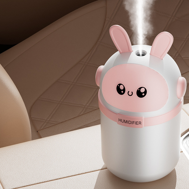 Домашен автомобил Тиха спалня Преносим Сладък анимационен USB Мини овлажнител за въздух и вода Цветна атмосфера Светлина