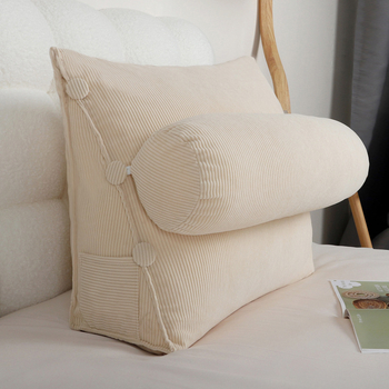 Μαξιλάρι κομοδίνου από κοτλέ, μεγάλο προστατευτικό πλάτης, χαλάκι μέσης, πλάτη, τατάμι, μαλακή τσάντα, κοιτώνας, υπνοδωμάτιο, σαλόνι, παράθυρο κόλπου