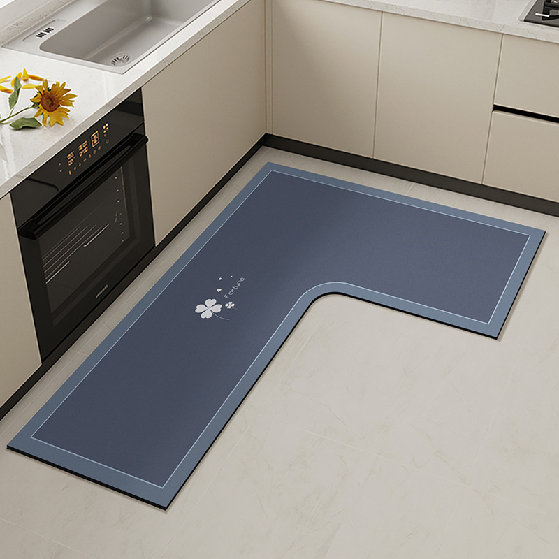 L formos virtuvės grindų kilimėlis, atsparus dėmėms, neslystantis kilimėlis, diatomų purvą sugeriantis grindų kilimėlis, pažangus, lengvai prižiūrimas, gali būti parduodamas didmeninėje prekyboje