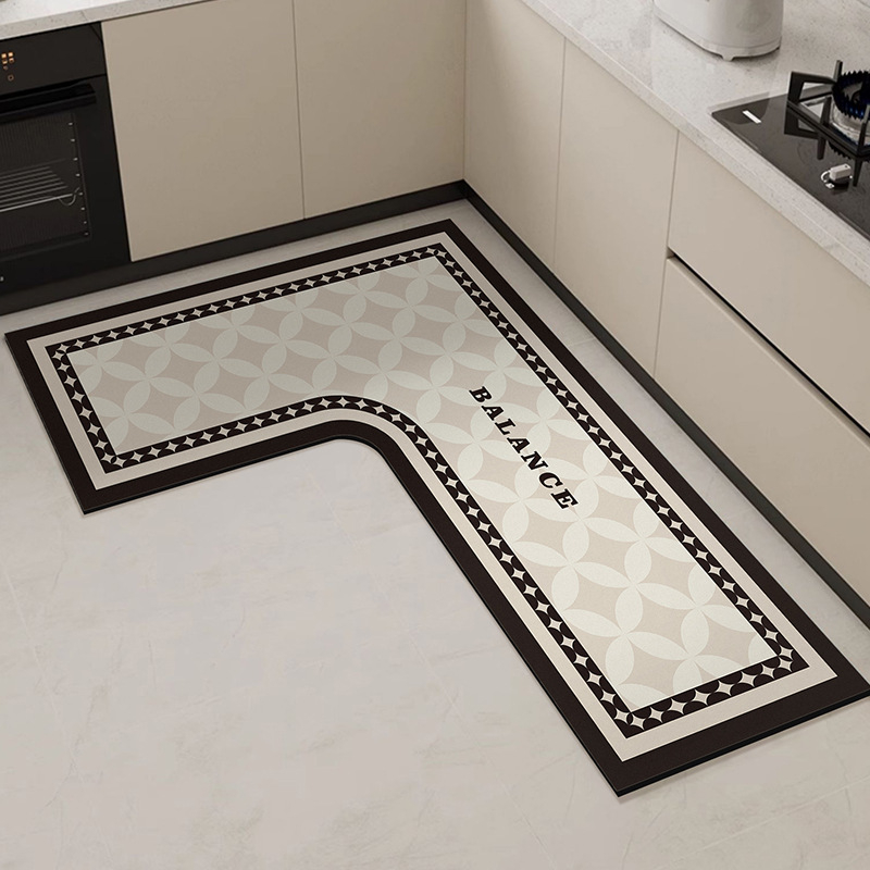 L formos virtuvės grindų kilimėlis, atsparus dėmėms, neslystantis kilimėlis, diatomų purvą sugeriantis grindų kilimėlis, pažangus, lengvai prižiūrimas, gali būti parduodamas didmeninėje prekyboje