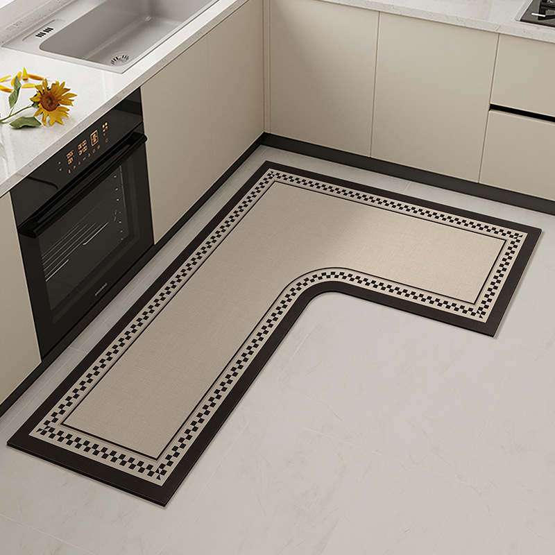 L formos virtuvės grindų kilimėlis, atsparus dėmėms, neslystantis kilimėlis, diatomų purvą sugeriantis grindų kilimėlis, pažangus, lengvai prižiūrimas, gali būti parduodamas didmeninėje prekyboje