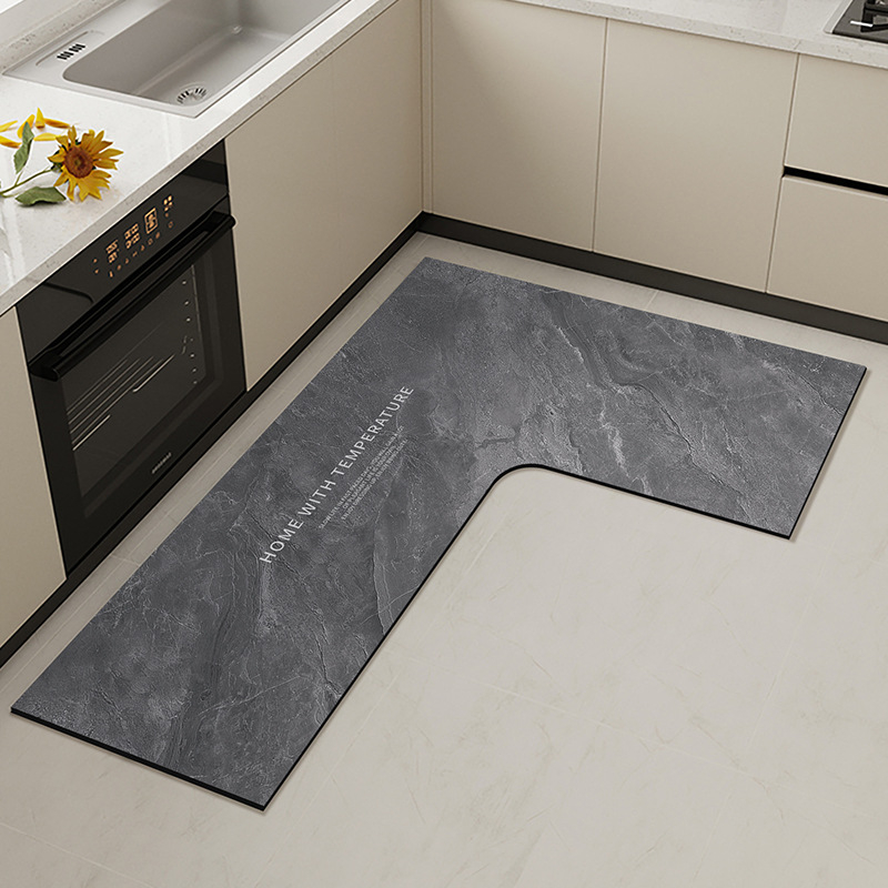 L formos virtuvės grindų kilimėlis, atsparus dėmėms, neslystantis kilimėlis, diatomų purvą sugeriantis grindų kilimėlis, pažangus, lengvai prižiūrimas, gali būti parduodamas didmeninėje prekyboje