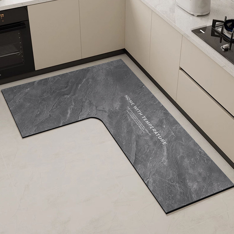 L formos virtuvės grindų kilimėlis, atsparus dėmėms, neslystantis kilimėlis, diatomų purvą sugeriantis grindų kilimėlis, pažangus, lengvai prižiūrimas, gali būti parduodamas didmeninėje prekyboje