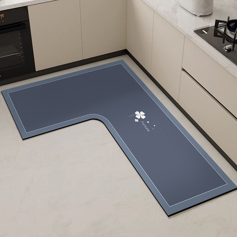 L formos virtuvės grindų kilimėlis, atsparus dėmėms, neslystantis kilimėlis, diatomų purvą sugeriantis grindų kilimėlis, pažangus, lengvai prižiūrimas, gali būti parduodamas didmeninėje prekyboje