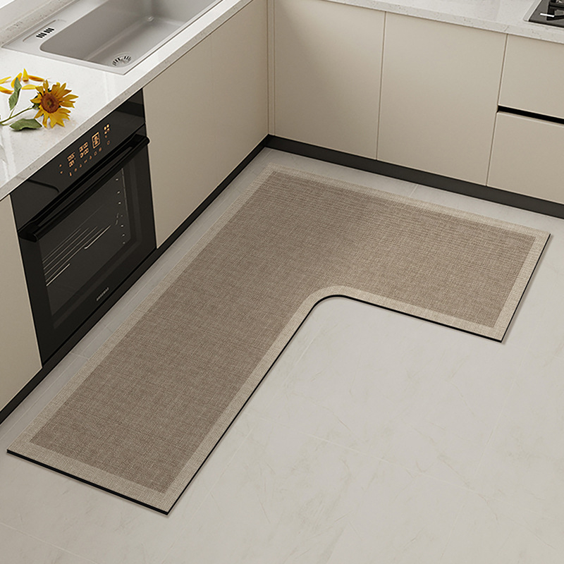 L formos virtuvės grindų kilimėlis, atsparus dėmėms, neslystantis kilimėlis, diatomų purvą sugeriantis grindų kilimėlis, pažangus, lengvai prižiūrimas, gali būti parduodamas didmeninėje prekyboje