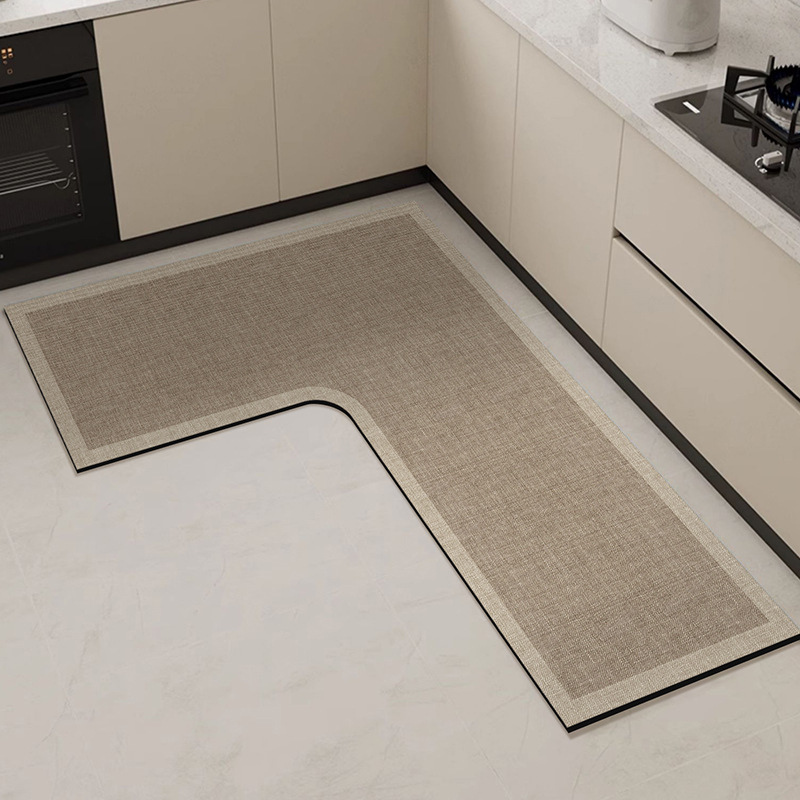 L formos virtuvės grindų kilimėlis, atsparus dėmėms, neslystantis kilimėlis, diatomų purvą sugeriantis grindų kilimėlis, pažangus, lengvai prižiūrimas, gali būti parduodamas didmeninėje prekyboje