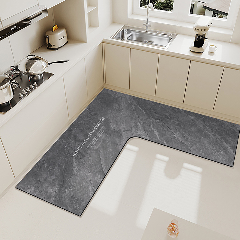 L formos virtuvės grindų kilimėlis, atsparus dėmėms, neslystantis kilimėlis, diatomų purvą sugeriantis grindų kilimėlis, pažangus, lengvai prižiūrimas, gali būti parduodamas didmeninėje prekyboje