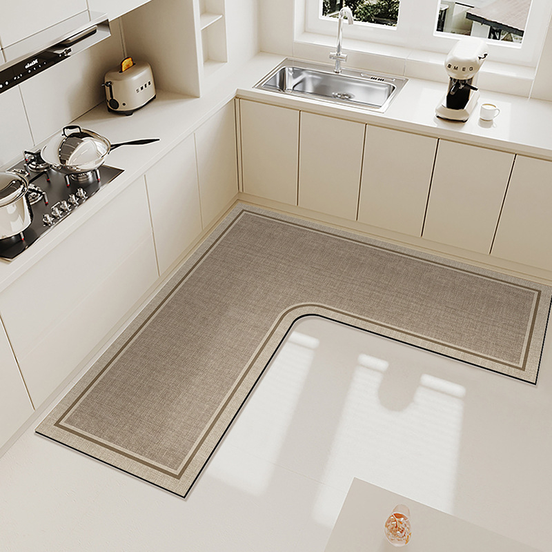 L formos virtuvės grindų kilimėlis, atsparus dėmėms, neslystantis kilimėlis, diatomų purvą sugeriantis grindų kilimėlis, pažangus, lengvai prižiūrimas, gali būti parduodamas didmeninėje prekyboje