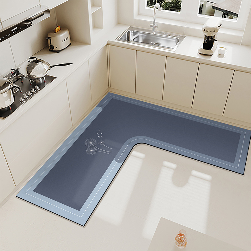 L formos virtuvės grindų kilimėlis, atsparus dėmėms, neslystantis kilimėlis, diatomų purvą sugeriantis grindų kilimėlis, pažangus, lengvai prižiūrimas, gali būti parduodamas didmeninėje prekyboje