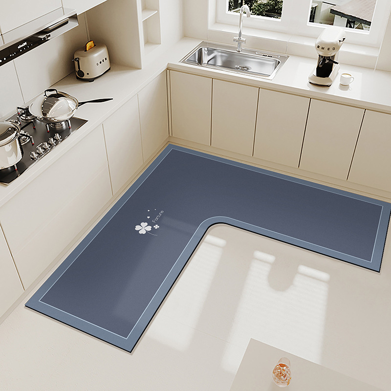 L formos virtuvės grindų kilimėlis, atsparus dėmėms, neslystantis kilimėlis, diatomų purvą sugeriantis grindų kilimėlis, pažangus, lengvai prižiūrimas, gali būti parduodamas didmeninėje prekyboje