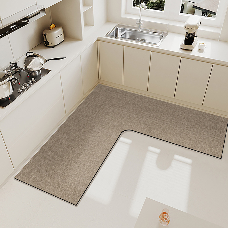 L formos virtuvės grindų kilimėlis, atsparus dėmėms, neslystantis kilimėlis, diatomų purvą sugeriantis grindų kilimėlis, pažangus, lengvai prižiūrimas, gali būti parduodamas didmeninėje prekyboje