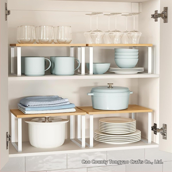 raktáron kovácsoltvas konyhai állvány fűszertál tároló állvány kétrétegű egymásra rakható fa tároló állvány gyártók