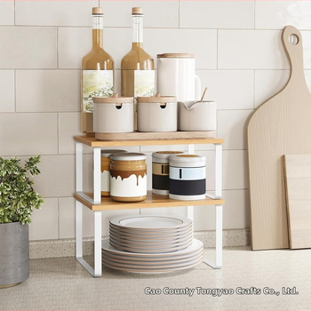 raktáron kovácsoltvas konyhai állvány fűszertál tároló állvány kétrétegű egymásra rakható fa tároló állvány gyártók